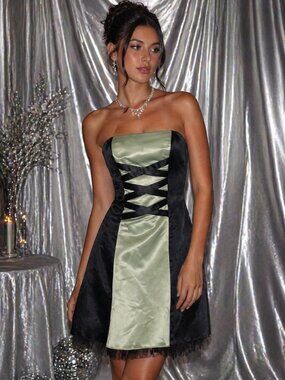 JESSICA MCCLINTOCK for GUNNE SAX  90s/Y2K Cocktail Prom Formal Dress, Size 3/4